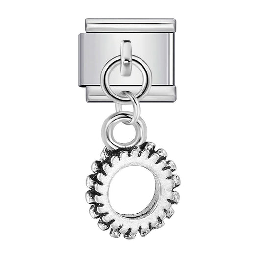 Dangling White Sun charm