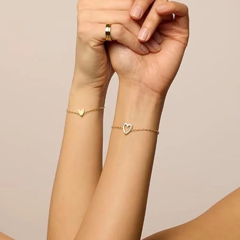 Bracelets Assortis Mère-Fille — Cœurs Entrelacés